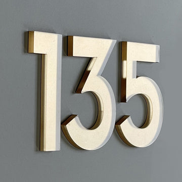 3 inch (7.5 cm) House Number, Acrylic Self Adhesive