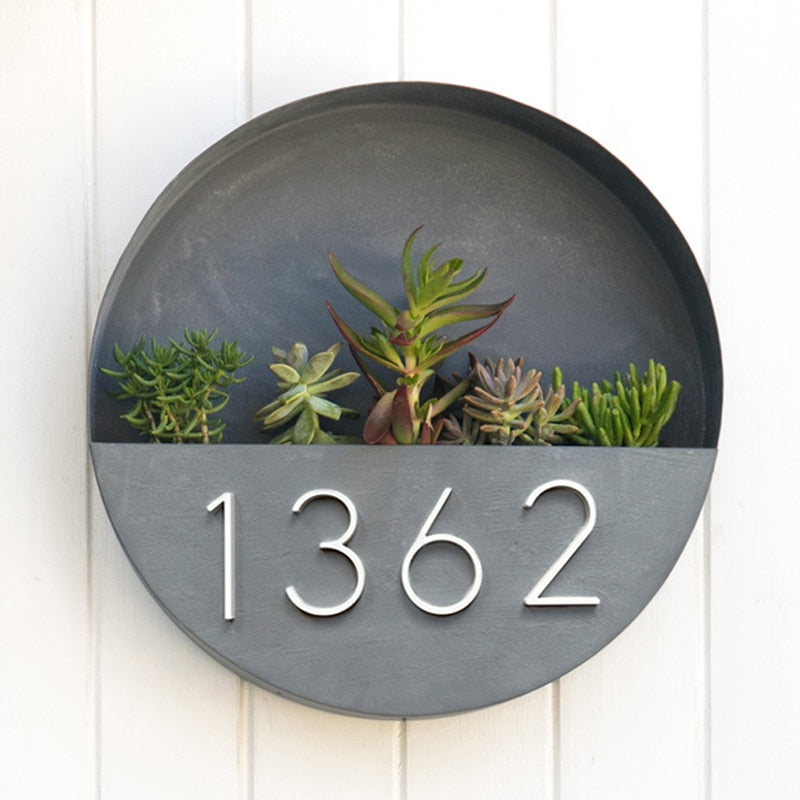 5 Inch (12.5 cm) House Number, White Aluminum Alloy