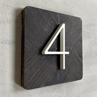 5 Inch (12.5 cm) House Number, White Aluminum Alloy