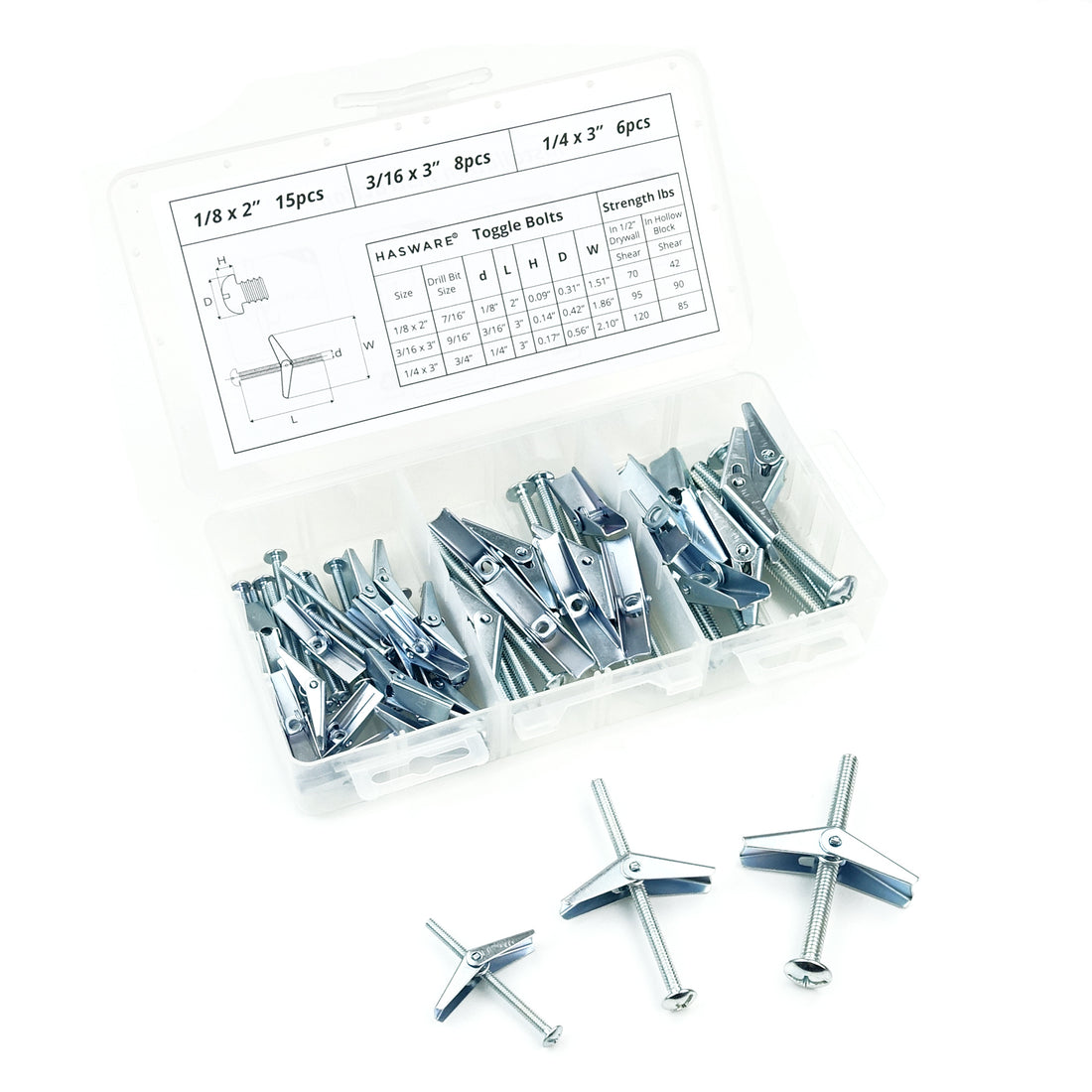 29 Pcs Zinc Plated Steel Wing Nut Assortment Kit